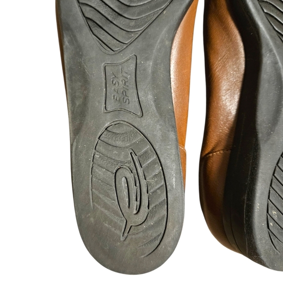 Womens Brown Leather Loafers Easy Spirit Comfort Flata Sz 7 Slip On Casual Work - Picture 13 of 14